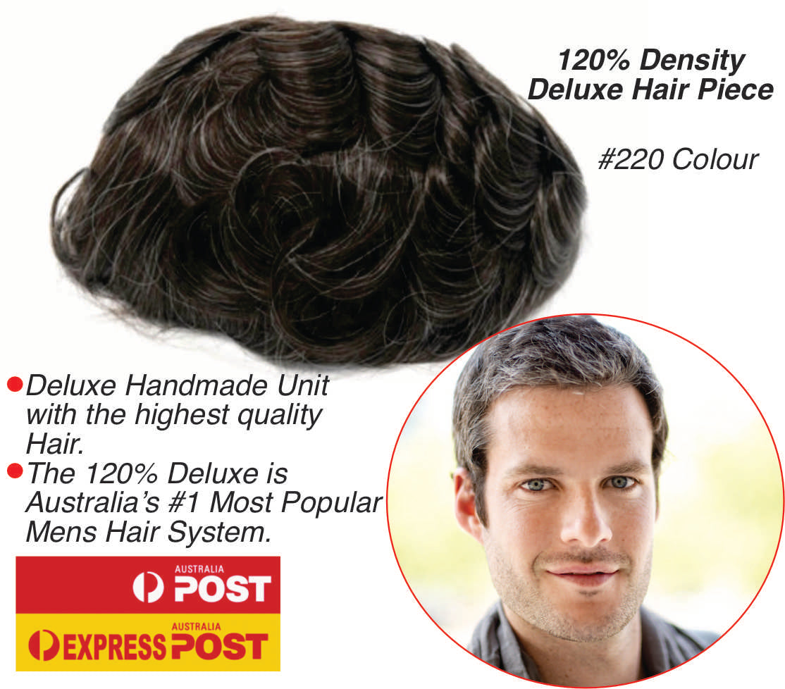 Mens Deluxe 120% Thin Skin Hair Piece $800