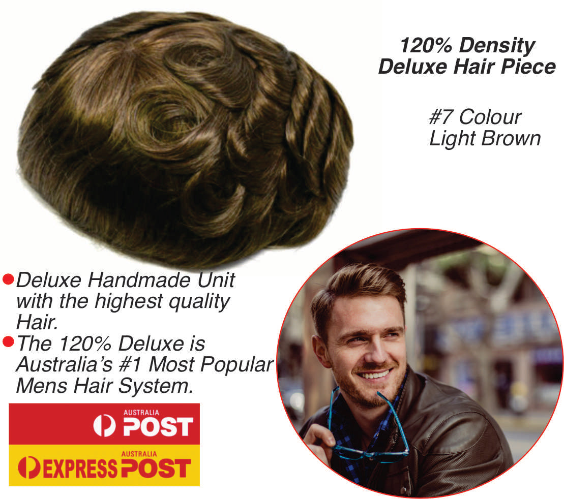 Mens Deluxe 120 Thin Skin Hair Piece 800 repliquehair